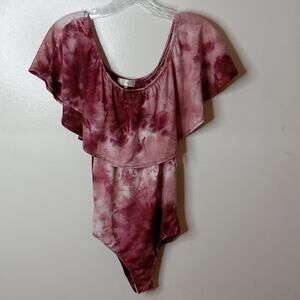 Stella Tweed Women's Tie Dye Medium short sleeve Bodysuit. Versitile Sexy Comfy.